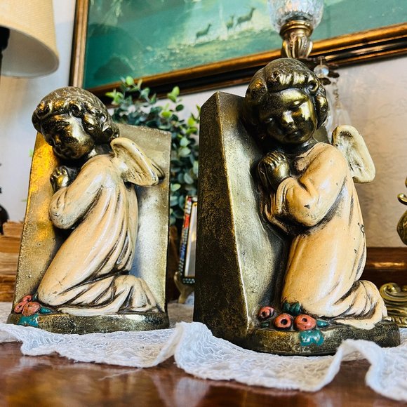 Marion Bronze Other - Set of Mid-Century angel bookends